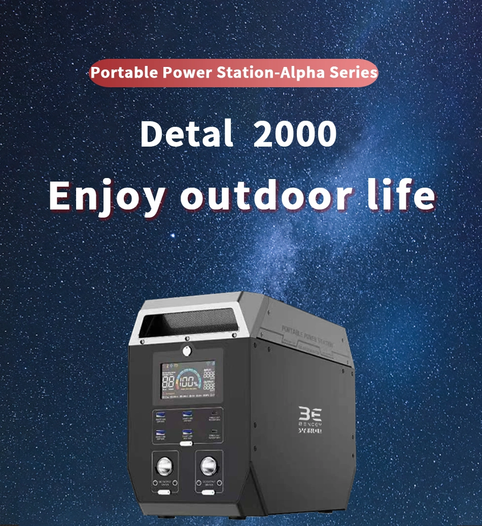 Solar Generator 110V 220V 230V AC 2000w Lithium Lifepo4 Battery Solar Portable Power Station