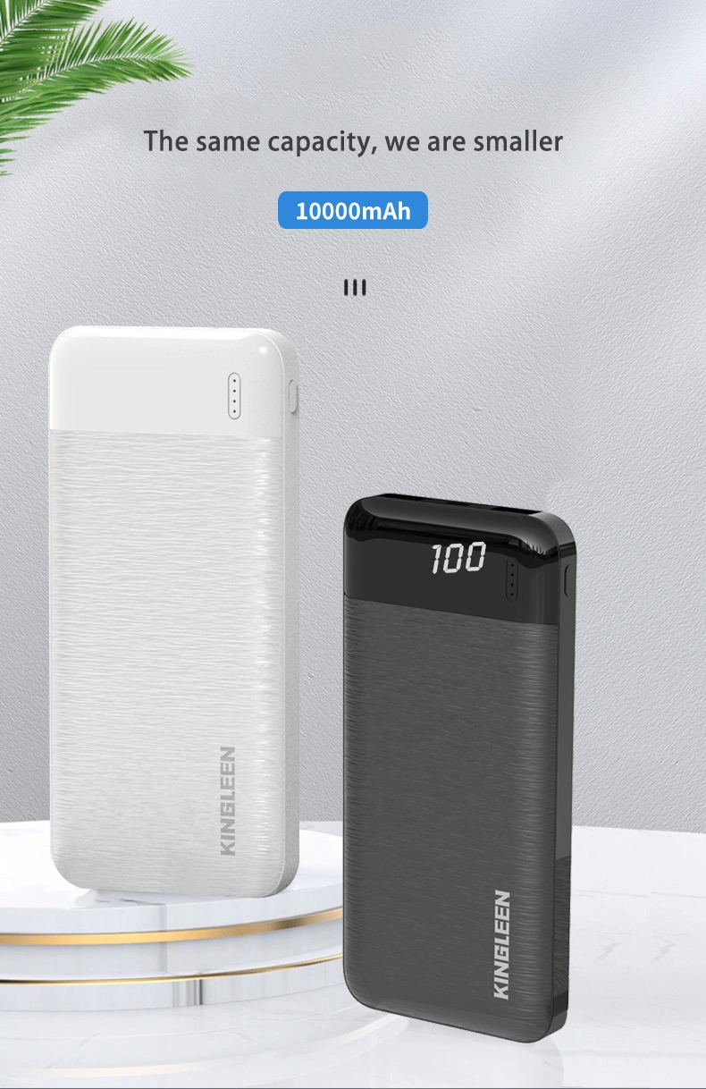 Wholesale Mobile Power 10000mAh Slim Power Bank Black White Portable Mobile Phone Power Bank Power Supply Portable Power Bank