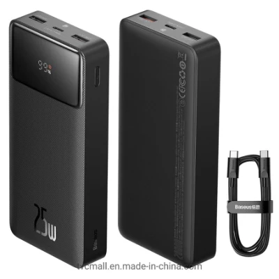 Baseus Bipow 디지털 디스플레이 고속 충전 전원 은행 20000mAh 25W(50cm 20V/3A 60W 유형 C-유형 C 고속 충전 케이블 포함)