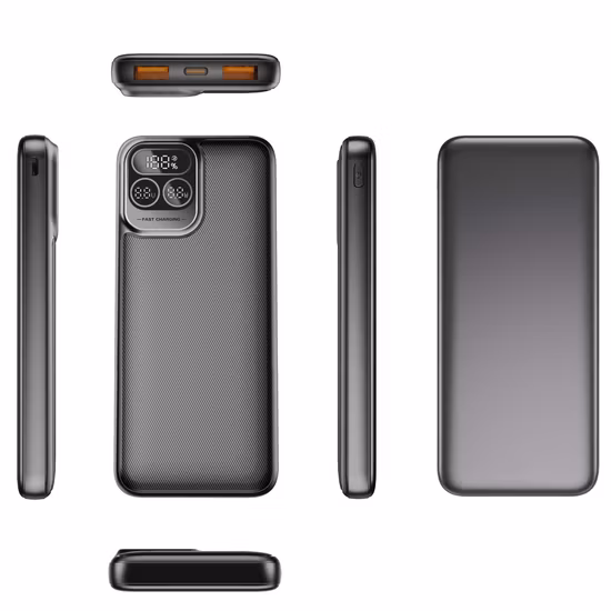 미니 전원 은행 10000mAh 휴대용 USB 충전기 울트라 슬림 전원 은행